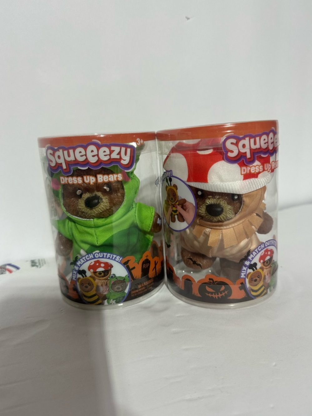 Squeezy Dress Up Bears Squishy Toy - bundle of 2